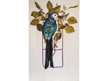 BIRD IN VASE - Canvas Painting by ICI ET LÀ - view 2